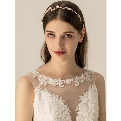O526 Jewel headband for women rhinestone imitation pearl custom bridal headband Hair bands hair accessories for women