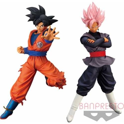 In Stock Original Banpresto DBZ Super Chousenshi Retsuden II Rose God Black Goku Toys Model Figurals Brinquedos Action Figure