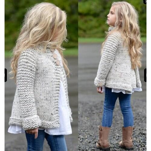Autumn Winter Baby Girl Sweater Long Sleeve Knit Cardigan Christmas Girls Sweaters