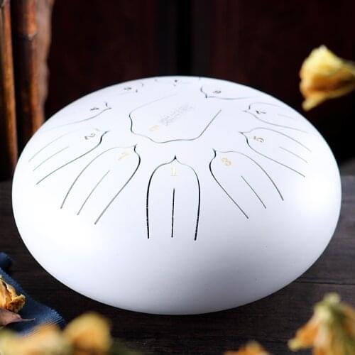 Hluru C Steel Peptide Lotus Knock Steel tongue Percussion instrument Ethereal 11 notes 12inch Tambourine drum Handpan Meditation