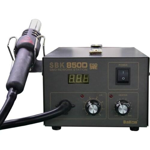 SBK850D digital display hot air gun desoldering station rework station 320w temperature adjustable soldering station