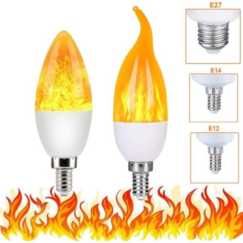 Led candle Flame Bulbs 7W E14 E27 B22 85-265V Luces Home Electronic Accessories Lamp Flame light Effect Bulbs Lampada lighting