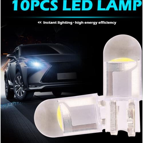 LED Car Bulbs T10 COB LED Auto Instrument Lamp Map Reading Light Blubs 10 Pack Under Side Mirror Light Puddle Lamp