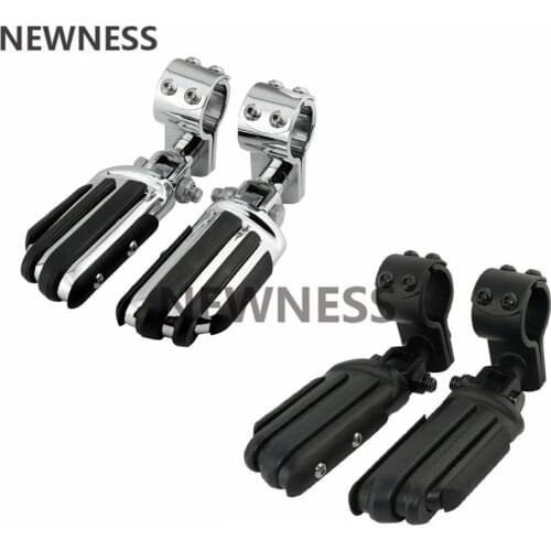 Universal Motorcycle 25mm 32mm 1" 1.25" Highway Crash Bar Clamp Footpeg Footrest Engine Guard Foot Peg For Harley Honda Yamaha