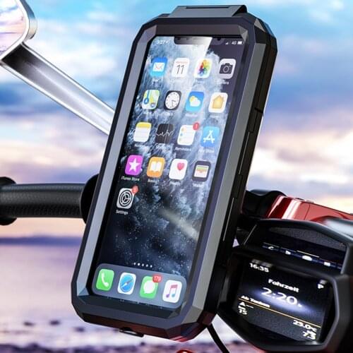M18S Motorcycle Bike Phone Mount Bike Cell Mobile Phone Holder Stand Case Waterproof Holder Support for Smartphone