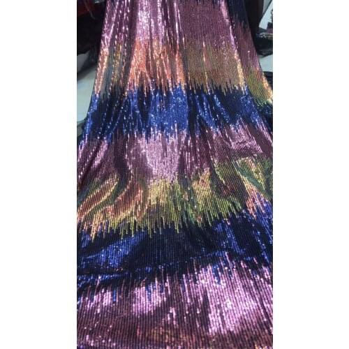 Embroidery tull net lace fabric with sequins romantic SYJ-4183 sequins lace for evening dress/fashion show