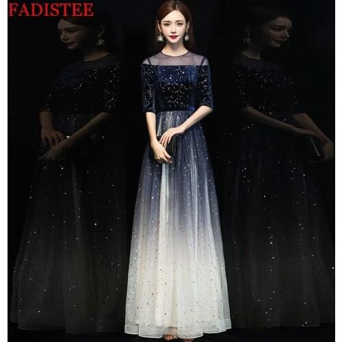 Robes New Style Evening Dresses O-neck Robe De Soirée De Mariage Prom Party Dress Vestidos De Fiesta вечерние платья