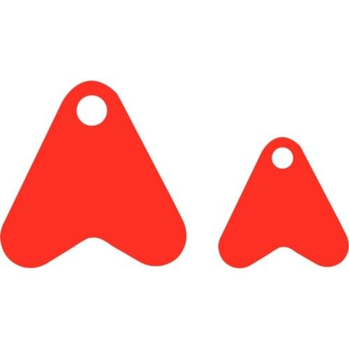 100pcs Bright heart shape plastic lure fishing accessories for metal lure fishing bait tackle equipment