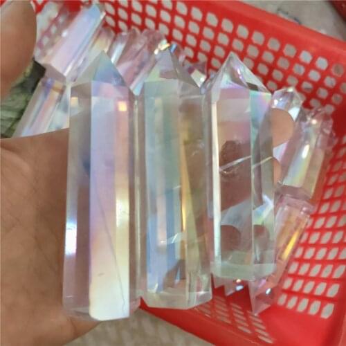 1pc Aura Angel clear crystal stones wand point melting minerals for healing quartz stone gift home decoration