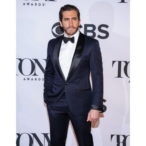 2021 Dark Blue Men Suit Jacket Pants Regular Fit Slim For Wedding Groom Tuxedos Men Suits Blazers Costume Homme (Jacket+Pants)