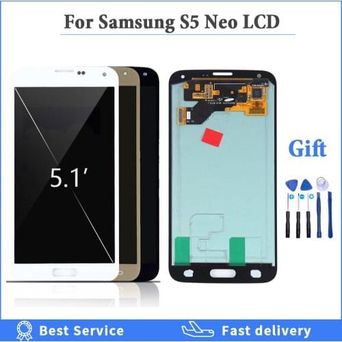 5.1'' AMOLED LCD Display For Samsung Galaxy S5 NEO LCD Touch Screen Digitizer G903f SM-G903F LCD for S5 NEO Display with tools