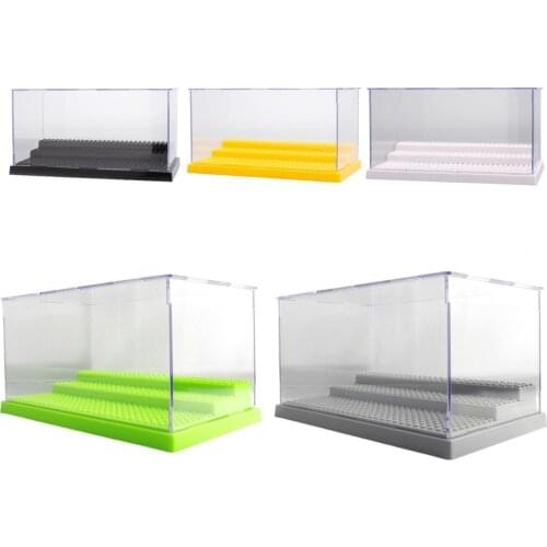 2/3Layers 25cm Acrylic Display Case 7Colors Base Toy Car Model Display Box Anime Figure Ornament Transparent Dust-proof Showcase