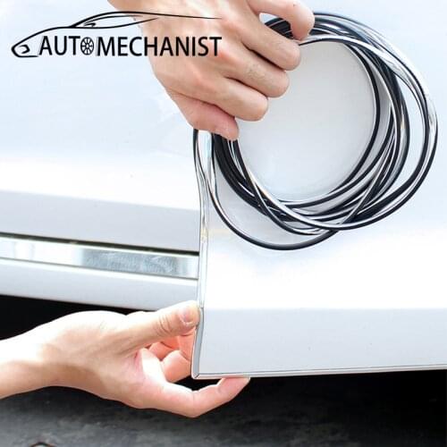 Car Anti-Collision Sticker Trim Car Door Anti Scratch Strip Hood Trunk Bumper Air Outlet Protector Auto Accessories 5/10 Meters