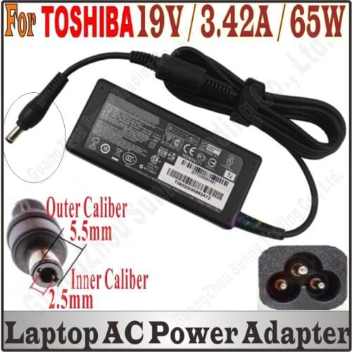 DHL Shipping, High Quality 19V 3.42A 5.5mm*2.5mm 65W AC Adapter Power Charger Laptop For PA3467U-1ACA A100 A105