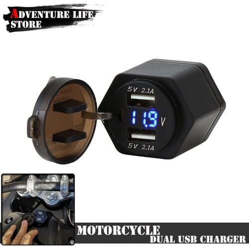 For BMW R1200GS LC ADV R1200RT R1250GS F850GS F650GS F750GS Motorcycle Dual USB interface Digital Display Charger Adapter Port
