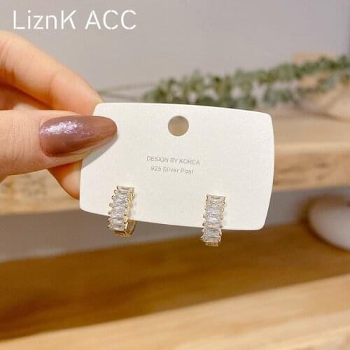 Small Circle Round AAA Zircon Hoop Earrings Charm Korean Fashion Jewelry For Women Girls Accessories Pendant Wholesale S925 Pin