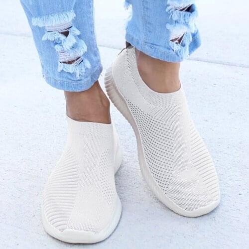 Summer Shoes Women Sneakers Slip-on Ladies Casual Shoes Tenis Ladies Mesh Wedge Vulcanize Shoes Basket Zapatillas De Mujer 2020