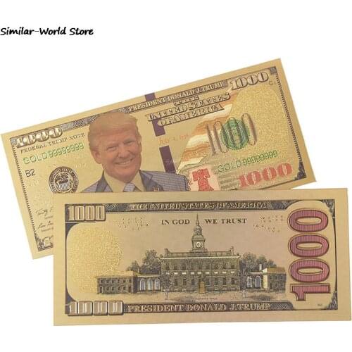 Hot Sale USA Gold Plated Banknotes/Zimbabwe Gold Foil Banknote Paper Money Non Currency Collection Gifts Crafts