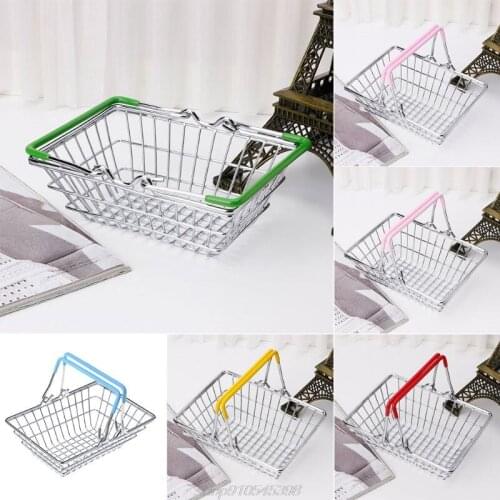 Mini Supermarket Shopping Hand Basket Kids Toy Pretend Play Home Decor JE17 21 Dropshipping