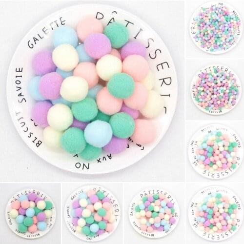Multi Color Mini Pompom Soft Round Pompoms Fur Ball for Kids DIY Crafts Handwork Festival Garment Sewing Home Decoration 8-30mm