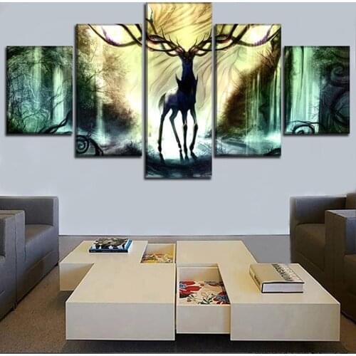 Multi-pictures 5d diy Diamond painting full Square/round animal deer 5 pcs sets Mosaic Diamond Embroidery cross stitch home art