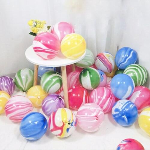 New 10Pcs 10Inch Pattern Latex Agate Balloon Adult Birthday Party Festival Wedding Background Decoration Balloon Accessories