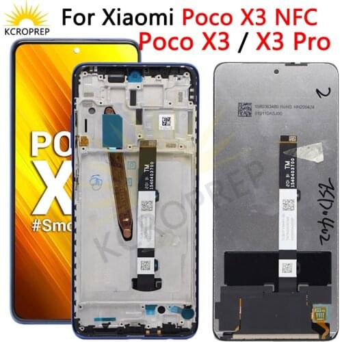 Original Display 6.67'' for Xiaomi Poco X3 LCD With Touch Screen Digitizer Assembly for Xiaomi PocoX3 NFC lcd Display M2007J20CG