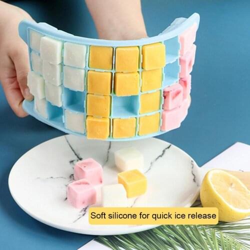 36 Grids Ice Cube Tray DIY Reusable Silicone Ice Molds With Lids For Ice Cubes Pudding Popsicles Whiskey Cocktails