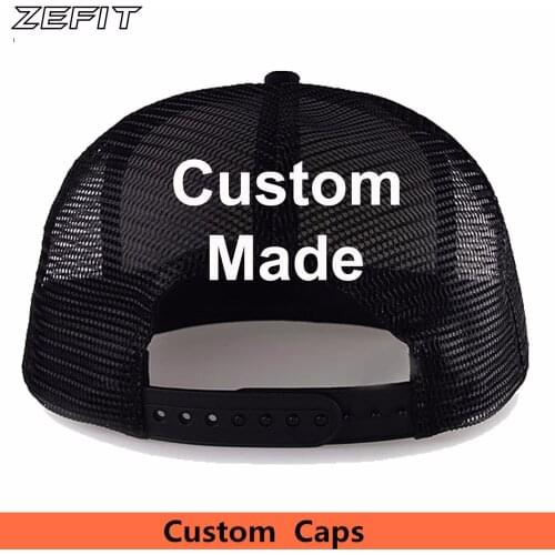 Custom Own Design Classic Trucker Hats Free Embroidery Printing Logo Adult Kids Size Flat Bill USA Mesh Outdoor Baseball Caps