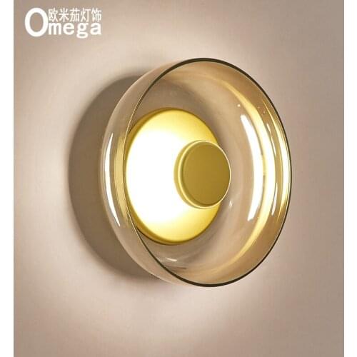 Postmodern minimalist LED wall lamp creative fashion aisle porch living room wall bedroom bedside wall lamp