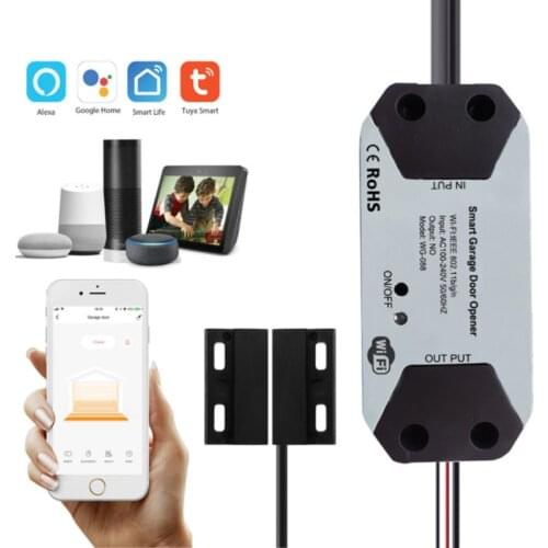 AC TX car release Garage door opener receiver wifi smart receiver SmartLife/Tuya APP for garage swing sliding gate opener