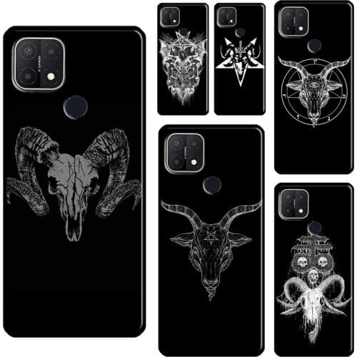 Goat Head Satan For OPPO A15 A91 A83 A1K A3S A5S A5 A9 A31 A53 2020 A52 A72 Reno 4 Pro 2 Z F7 Phone Case