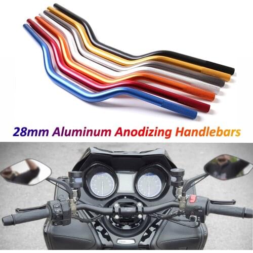 28mm 1-1/8'' Motorcycle Handlebar CNC Aluminum Alloy Sandblasting Steering Wheel for Yamaha Tmax 530 R6 R3 CBR1000RR Monster 696