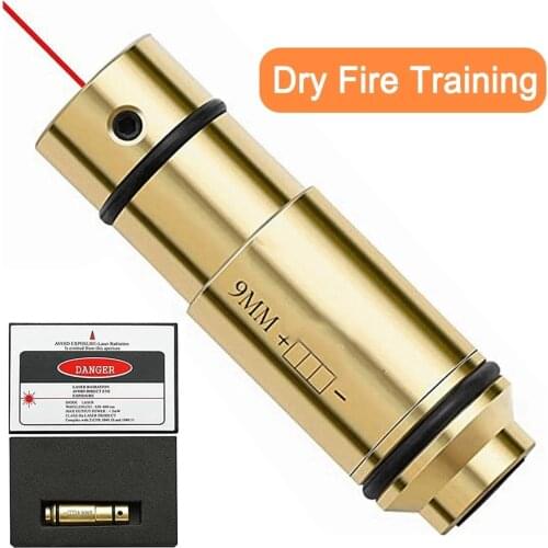 Tactical Laser Training Bullet 9mm Dry Fire Laser Trainer Cartridge for Dry Fire Training Hunting Shooting Pistol Red Dot Laser