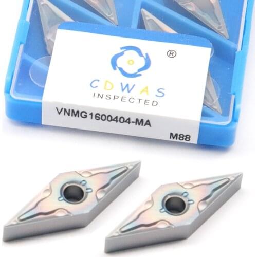 10PCS VNMG160404 MA M88 Carbide Inserts External Turning Tool VNMG 160404 MA Colorful Blade CNC Lathe Cutter Tools Cutting Tool