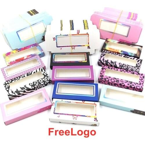 Eyelash Packaging Box Bulk Wholesale Custom 3D Mink Lashes Boxes Packaging Makeup Set Eyelashes Case Pack eyelash package l