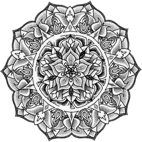 10pcs lotus Waterproof Temporary Tattoos men high quality Body Art Henna Holy flowers Tatoo temporaire femme tatuajes temporales