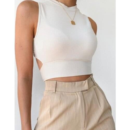 Vintage Lace-Up Backless y2k Crop Tops o Neck Sexy Solid Harajuku Corset Tees Streetwear Fashion Camisole 2021