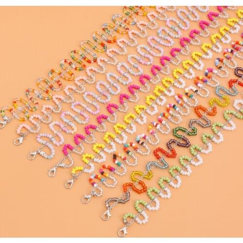Bohemian Color Rice Bead Female Necklace Snake-shaped Curved Chains Necklace Women Ins Niche Exaggerated Necklaces Jewelry