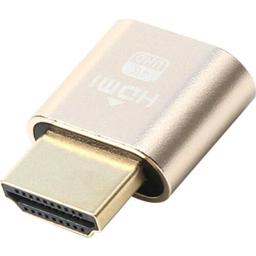 4K HDMI Dummy Plug Headless Ghost Display Emulator 3840x2160@60Hz High Resolution Virtual Monitor Display Adapter