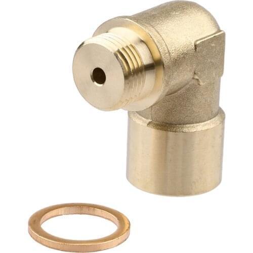 90degree M18x1.5 Height 40 mm Exhaust gas inlet hole 2 mm O2 Lambda Sensor Oxygen Sensor Extender Spacer For Decat Hydrogen Bras