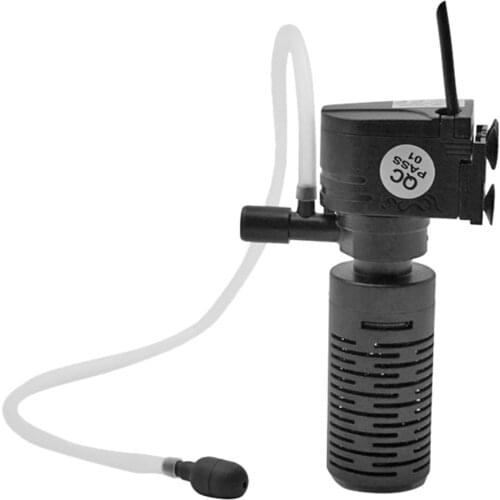 3W 3 in 1 Silent Aquarium Filter Mini Fish Tank Filter Aquarium Submersible Oxygen Internal Pump Sponge Water Purifier Cycle