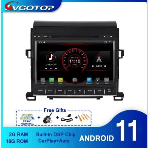 AVGOTOP Android 10 WINCE Bluetooth GPS Car Radio DVD Player For TOYOTA ALPHARD 2G 16G MP3 MP4 Vehicle Multimedia
