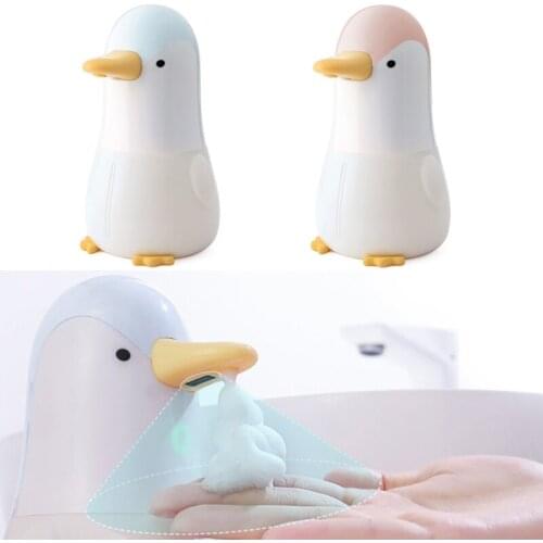 1 Pc Cute Penguin Automatic Soap Dispenser Touchless Induction Foam Bubble Washing Machine for Kids Kitchen Bathroom