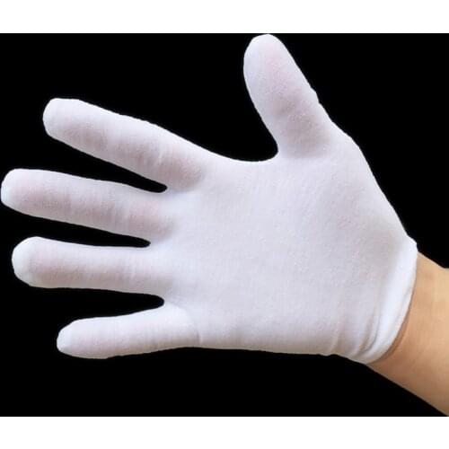 White Cotton Gloves Work Etiquette Multipurpose Gloves