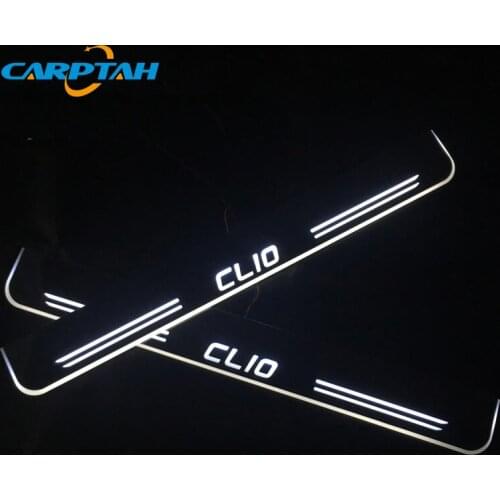 CARPTAH Trim Pedal Car Exterior Parts LED Door Sill Scuff Plate Pathway Dynamic Streamer light For Renault Clio 2017 2018