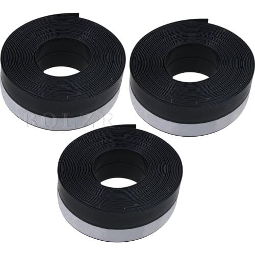 BQLZR 3x Black Rubber Dust and Noise Insulation Weather Stripping 5 Meters