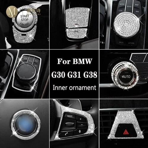 For BMW Series 5 G30 G31 G38 2018 2019 2020 Automotive interior Accessories Refit Center console Protective decorative stickers