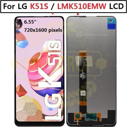 6.55" For LG K51S LCD LMK510EMW, LM-K510EMW Display Touch Screen Digitizer Assembly Replacement Accessory For LG K51S lcd