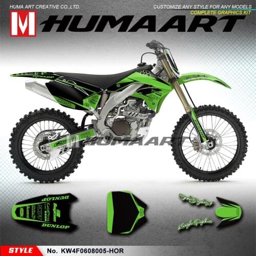 HUMAART Personalised Stickers Motorcycle Vinyl Decals for KX250F KX450F KXF 250 450 2006 2007 2008